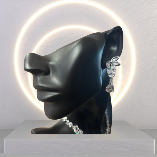 Diamond Pear Drop Heart Necklace