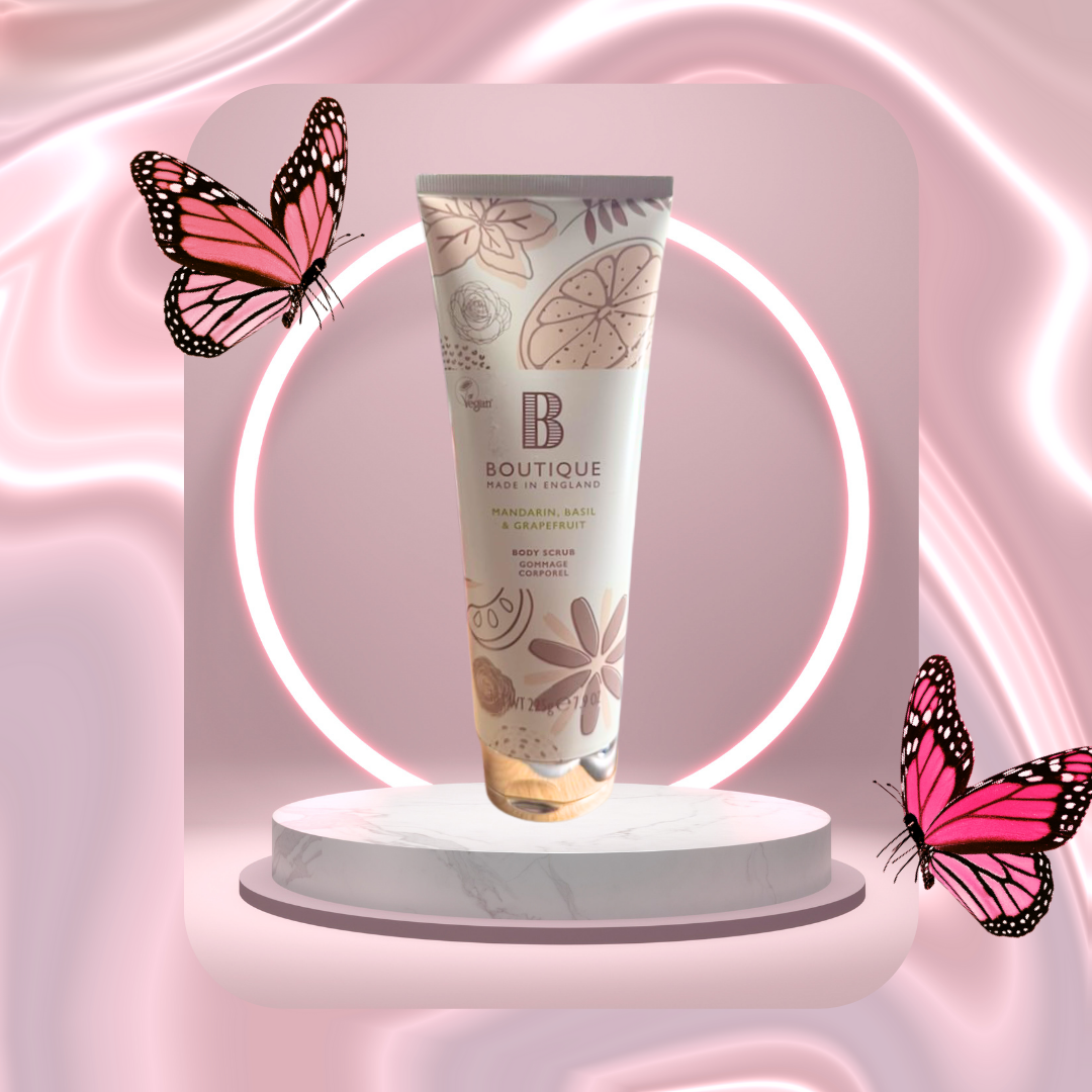 Boutique Body Scrub 225g - Mandarin, Basil & Grapefruit