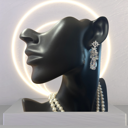 Diamond and Pearl Necklace & Earring Set