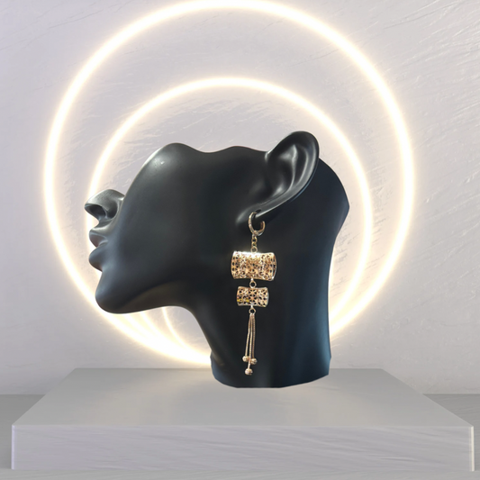 Gold Indian Barral Necklace & Earring Set