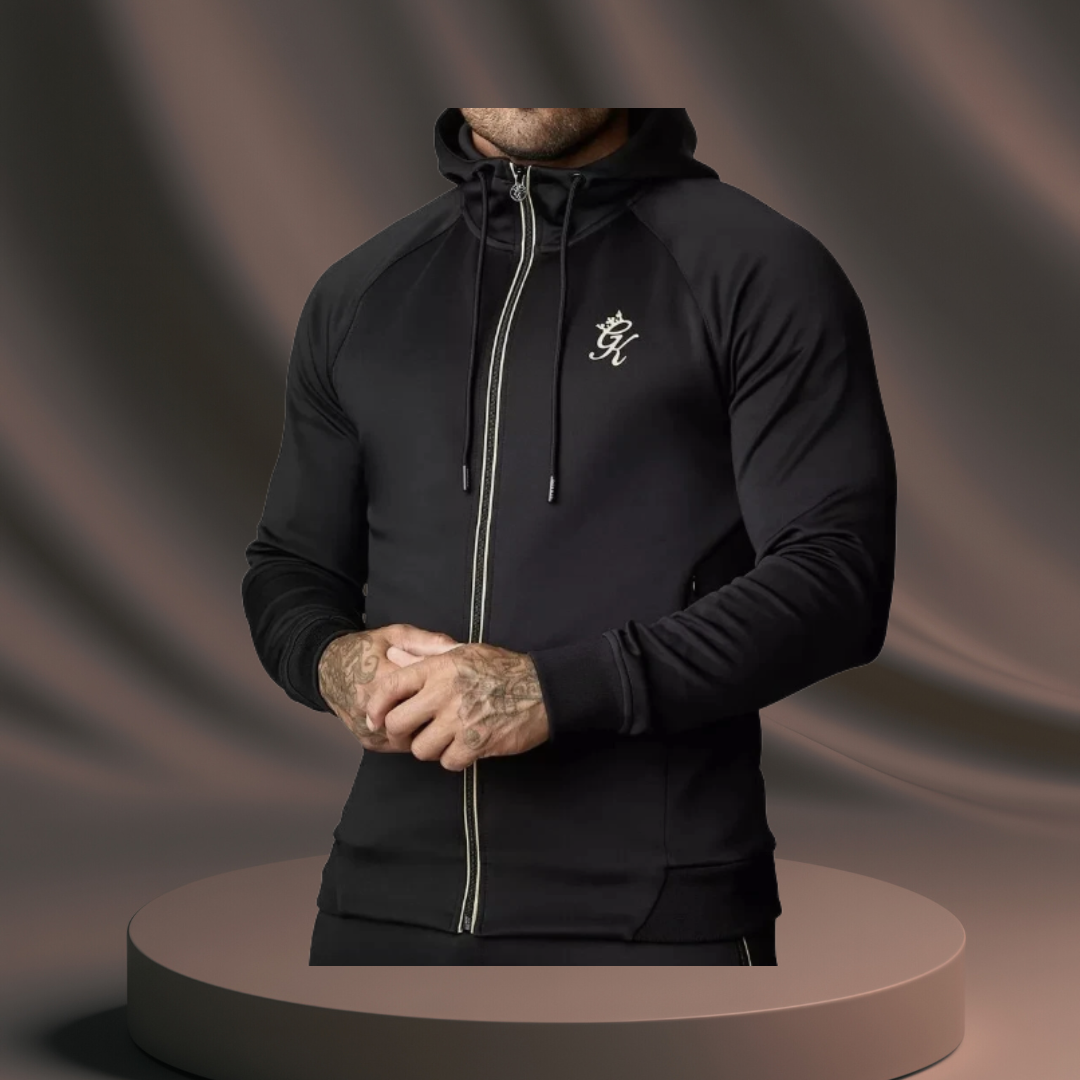 Men's GymKing Hoodie (Black/Gold)