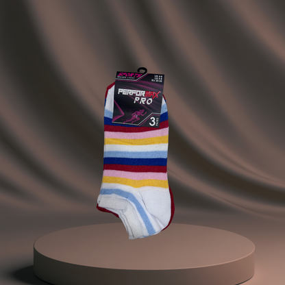 Women's Rainbow Ankle Socks - 3 Pack