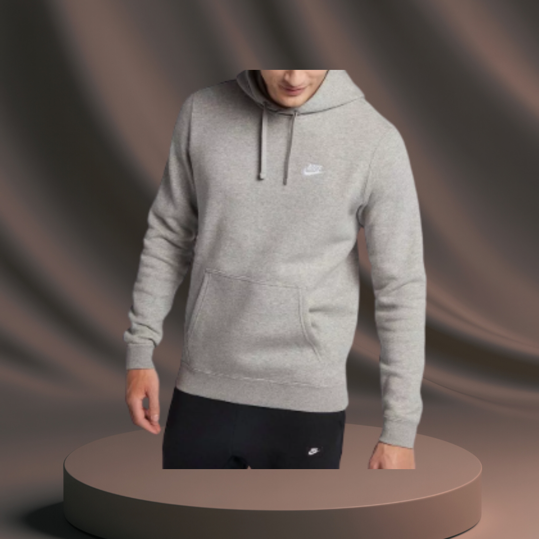 Men's Grey Nike Hoodie (White Tick)