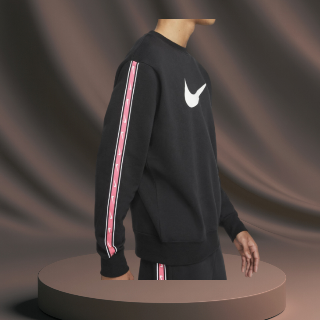 Men's Black Nike Jumper (Pink Stripe)