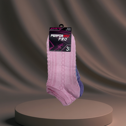 Women's Frill Ankle Socks - 3 Pack