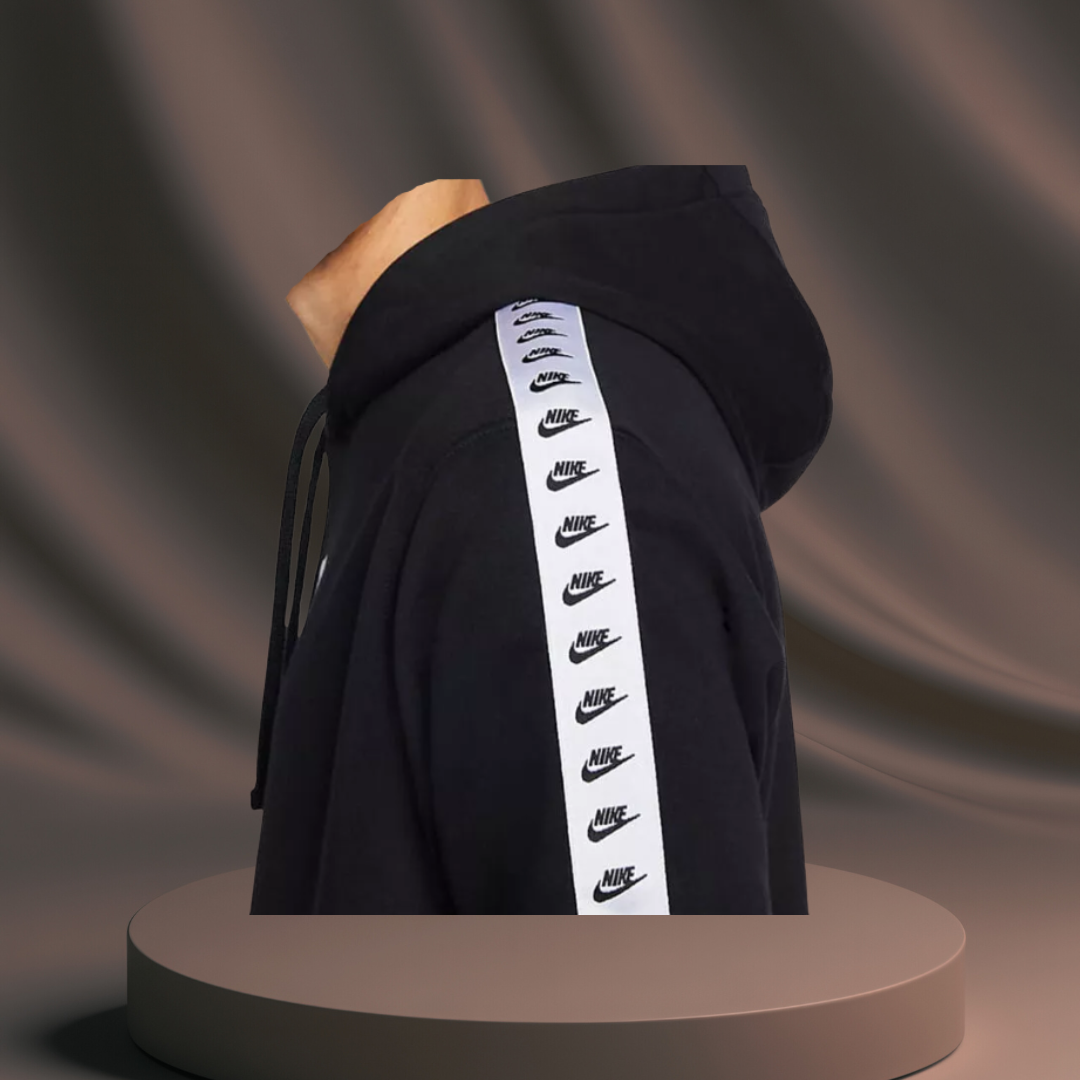 Men's Black Nike Tracksuit - White Stripe