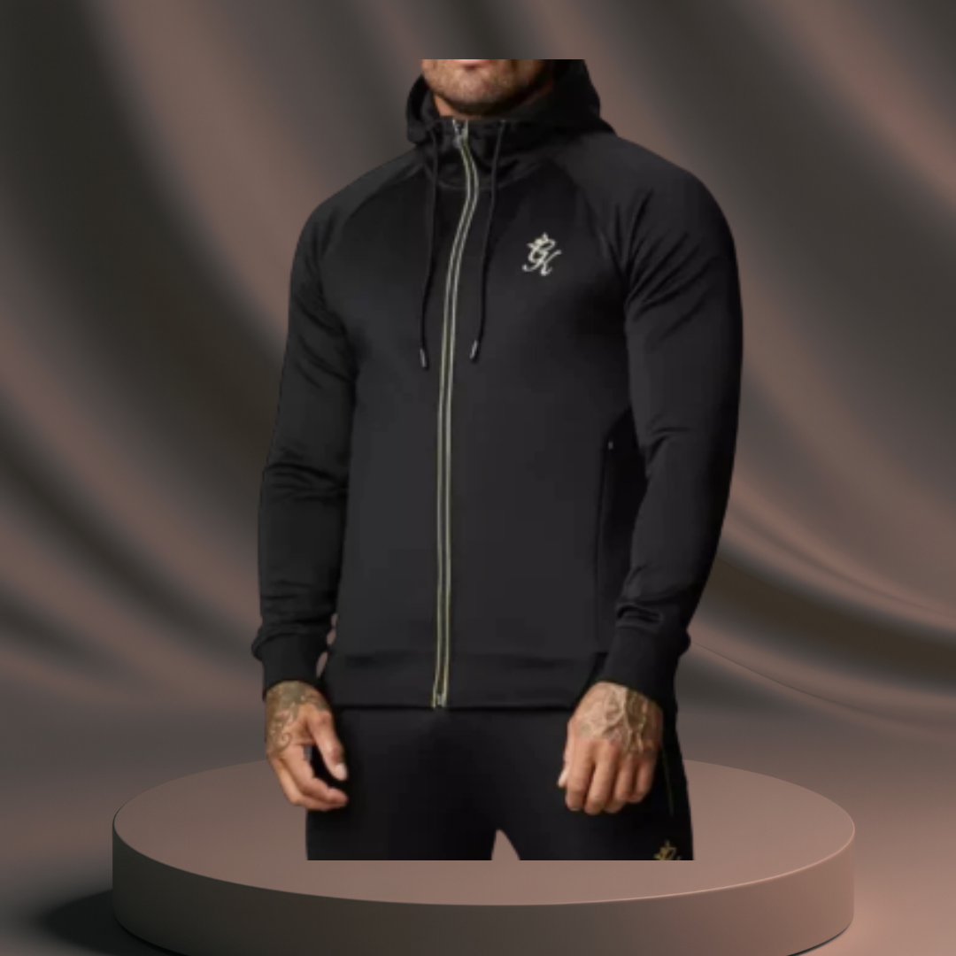 Men's GymKing Hoodie (Black/Gold)