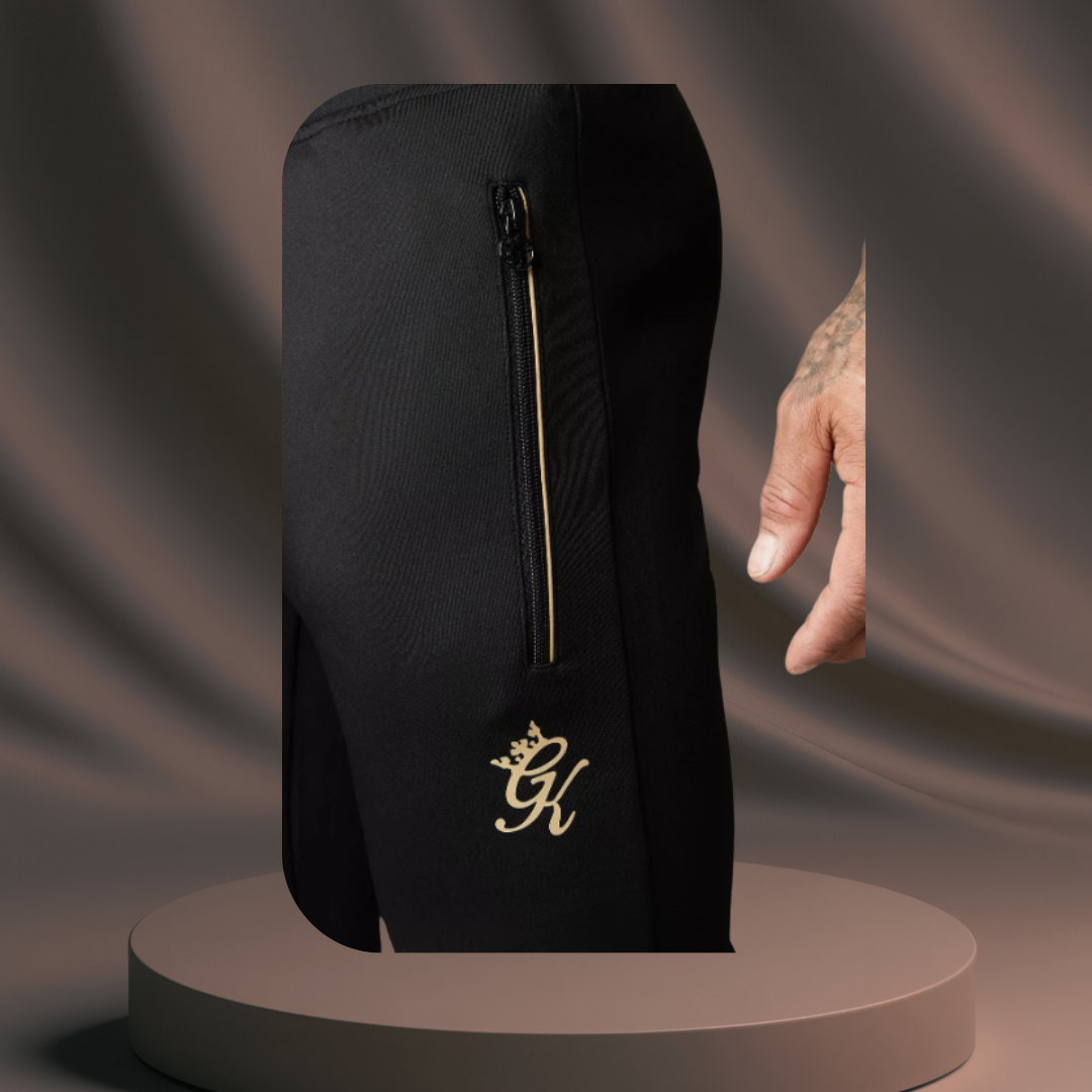 Men's GymKing Joggers (Black/Gold)