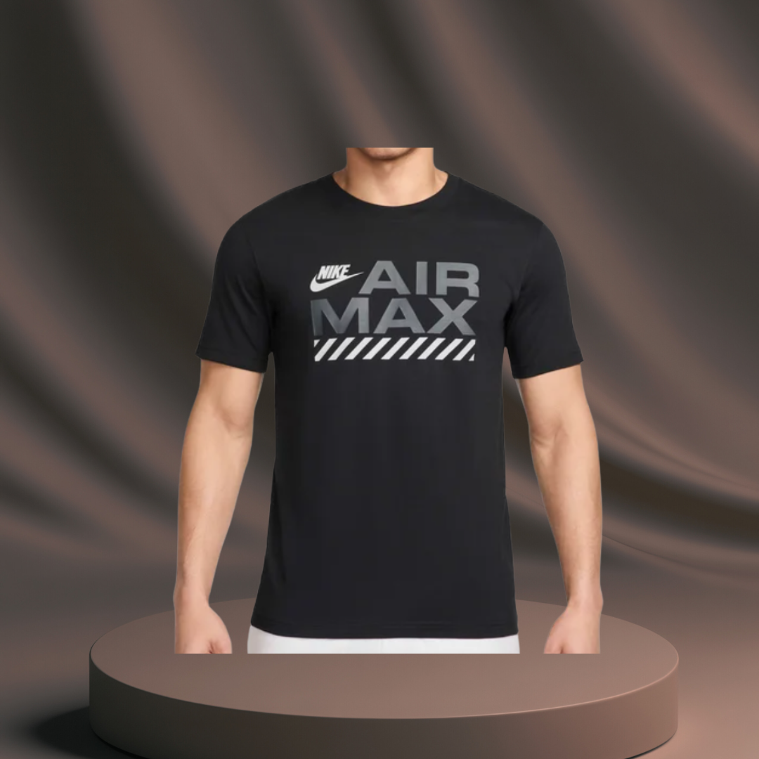 Men's Black Nike Air Max Striped T-Shirt