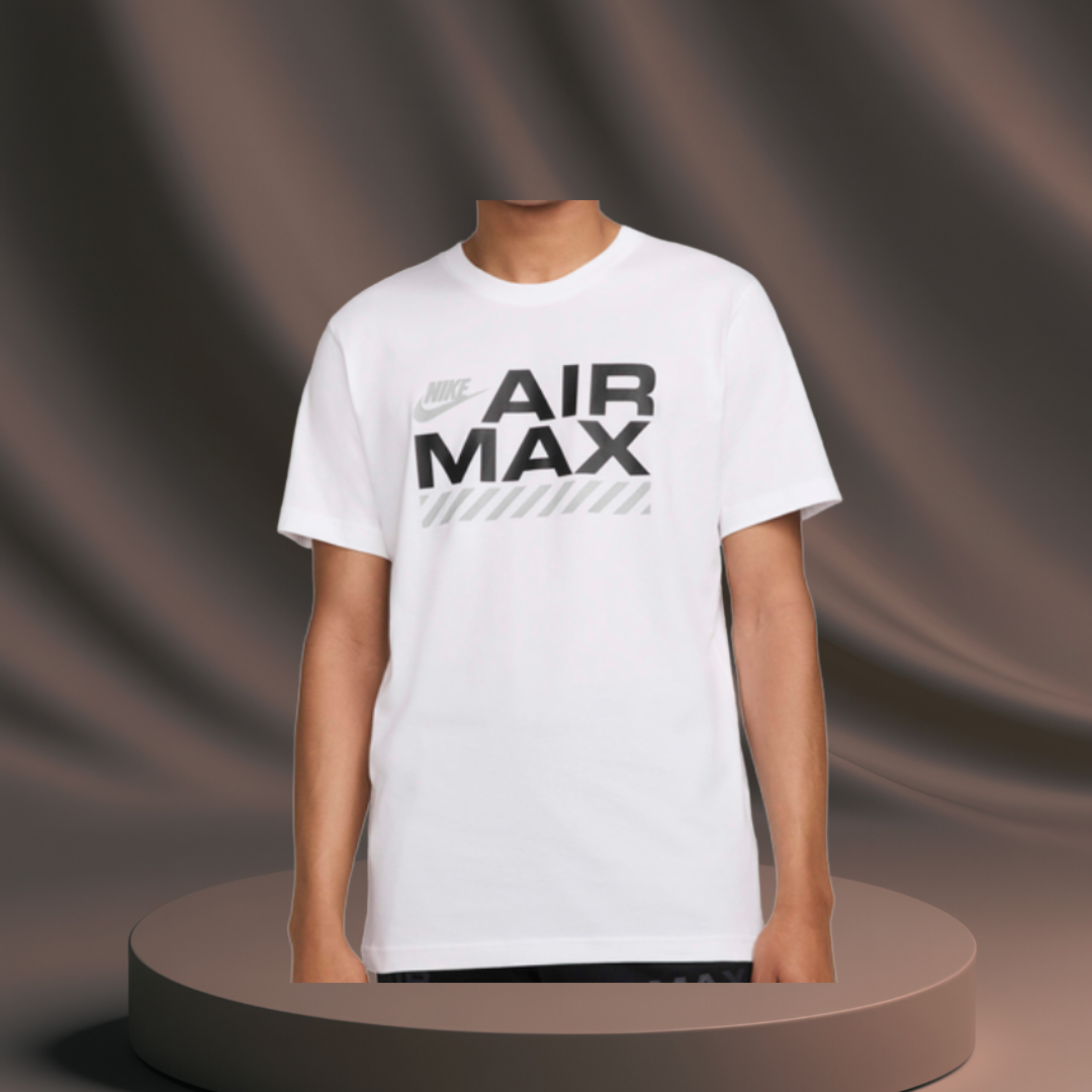 Men's White Nike Air Max Striped T-Shirt
