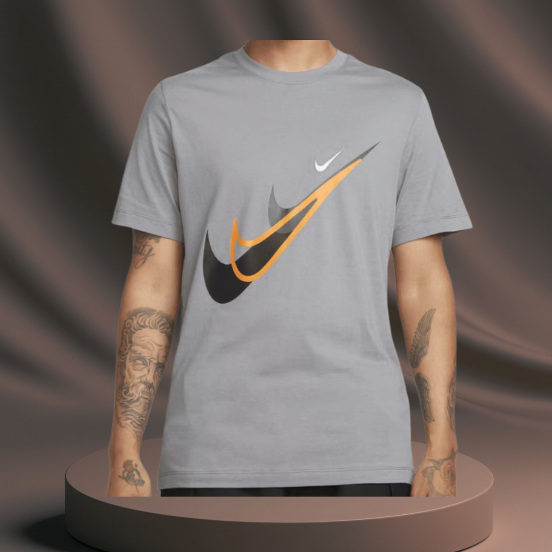 Men's Nike T-Shirt (Grey/Orange)
