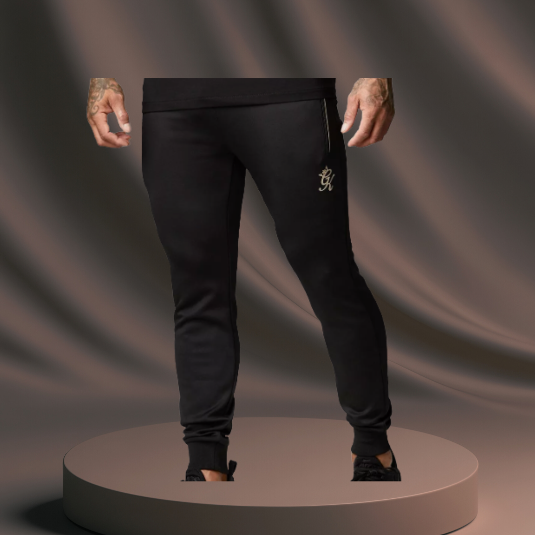 Men's GymKing Joggers (Black/Gold)