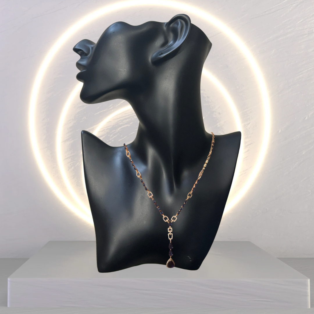 Blue Sapphire Chain Link Necklace