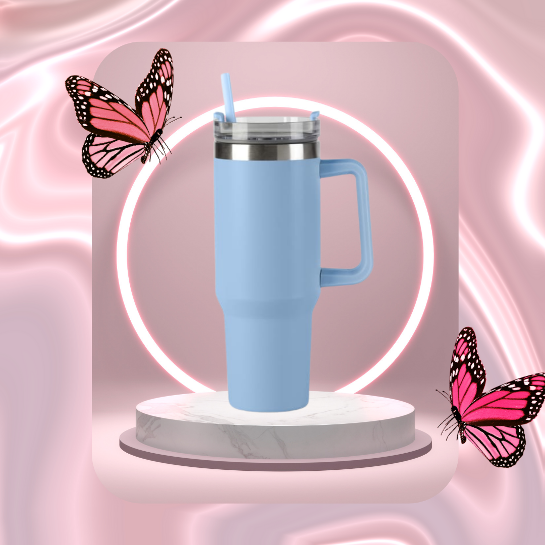 Large Drinking Tumbler w/ Straw - 1.2L