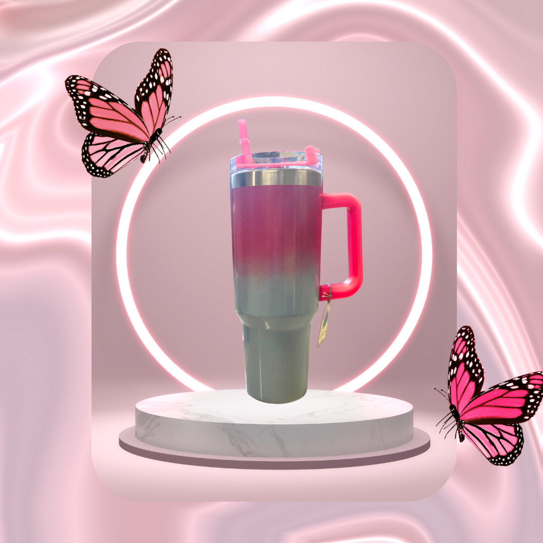 Large Drinking Tumbler w/ Straw - 1.2L