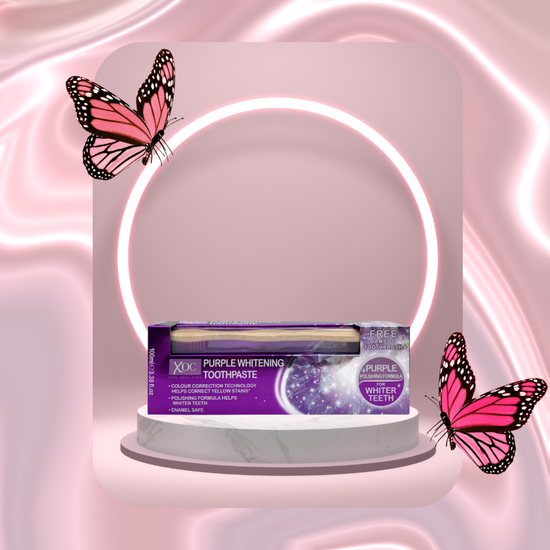 Purple Whitening Toothpaste + Brush - 100ml