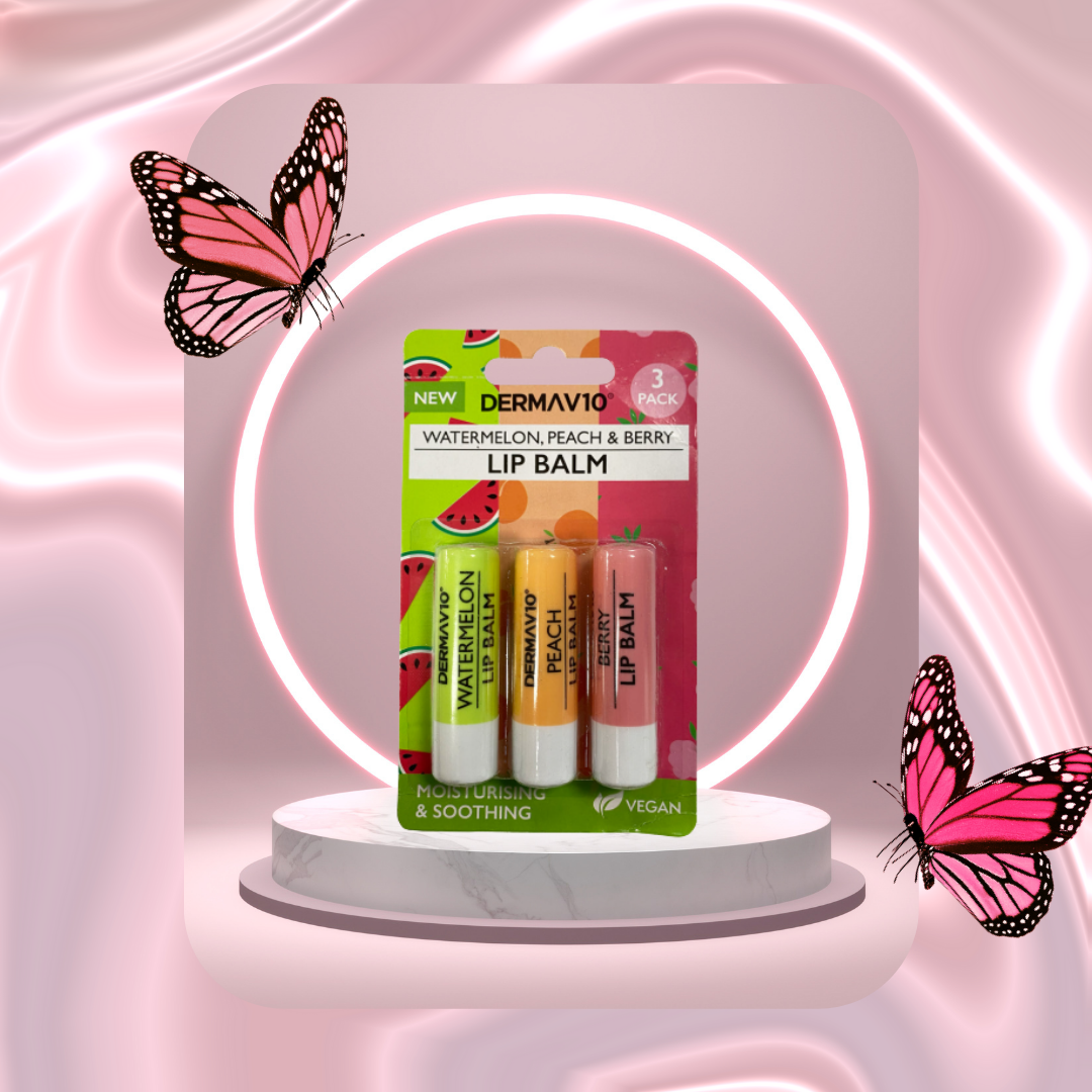 Derma V10 Lip Balm Trio Set