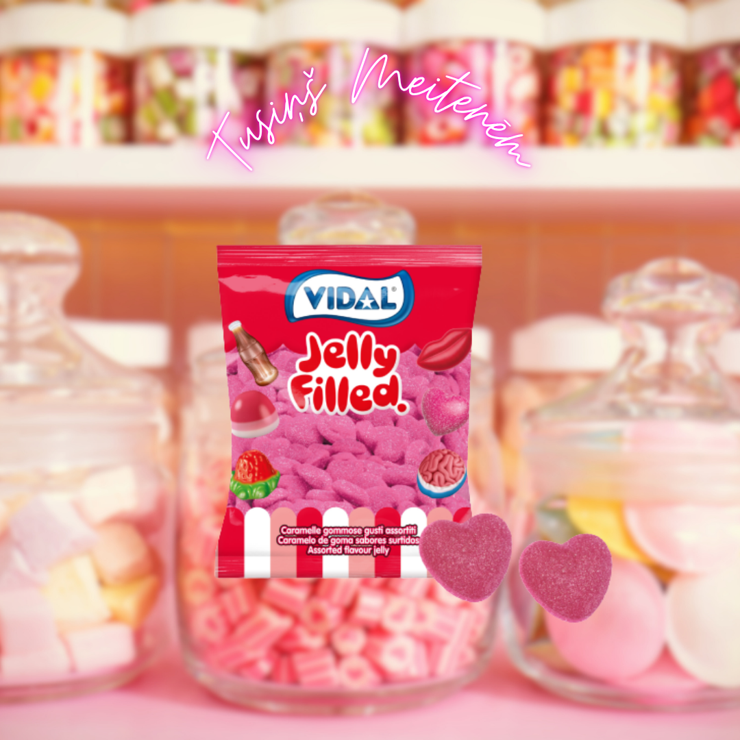 1kg Sugared Jelly Hearts