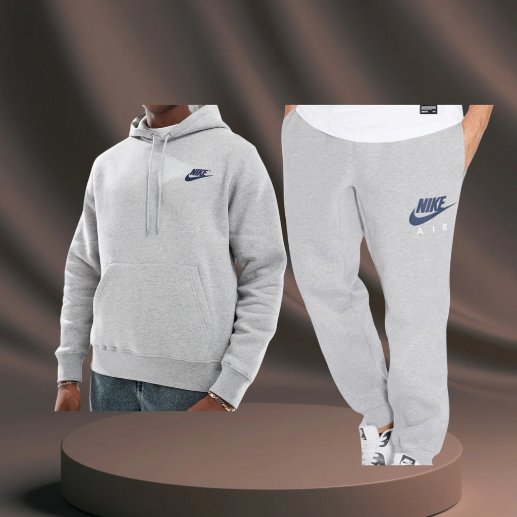 Men's Grey Nike Tracksuit - Blue Tick