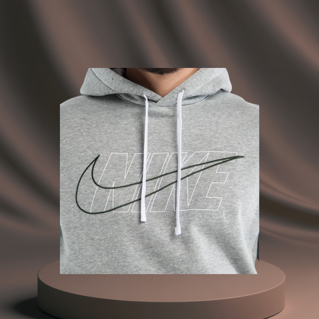 Men's Grey Nike Tracksuit - Green Tick