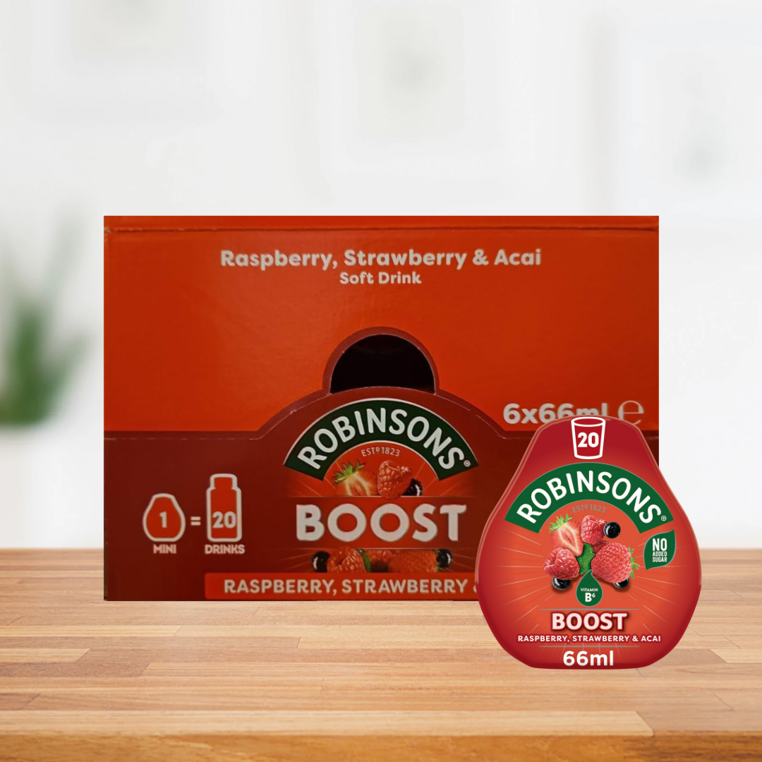 Boost Mini Squash 6 x 66ml Box - Raspberry, Strawberry & Acai