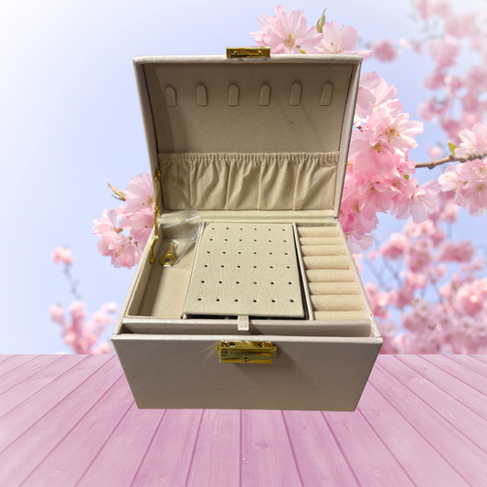 Multi Functional 3 Layer Jewellery Box - Pink