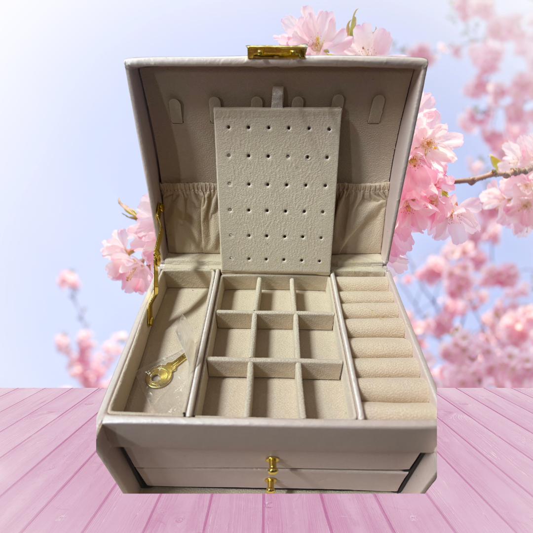 Multi Functional 3 Layer Jewellery Box - Pink