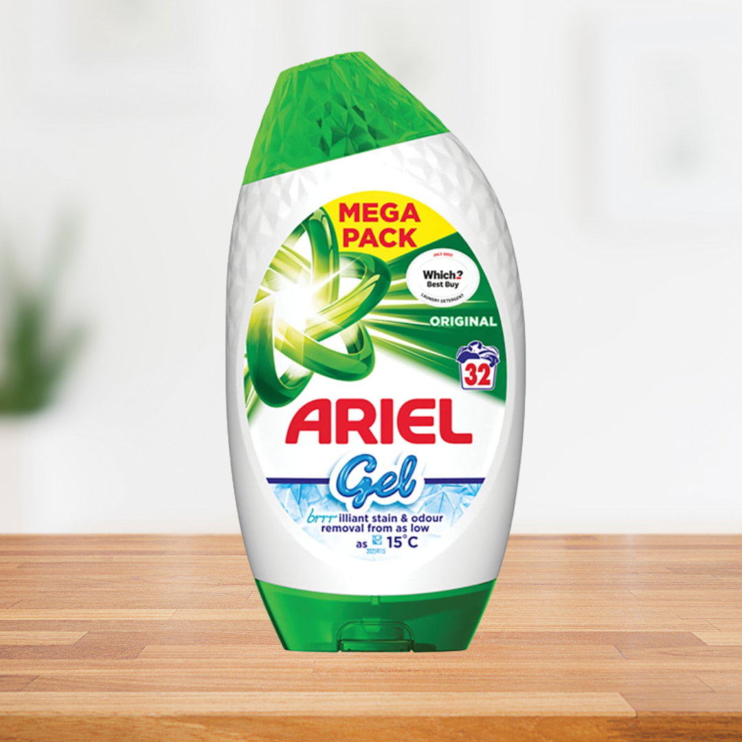 Ariel Original Washing Liquid Gel 32 Washes - 2 Pack