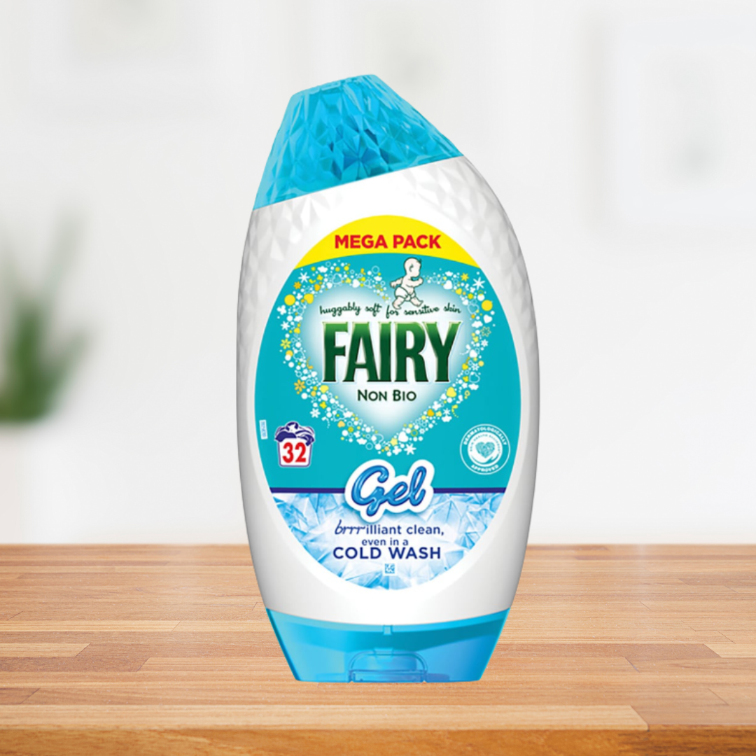 Fairy Non Bio Liquid Gel for Sensitive Skin 32 Washes - 2 Pack