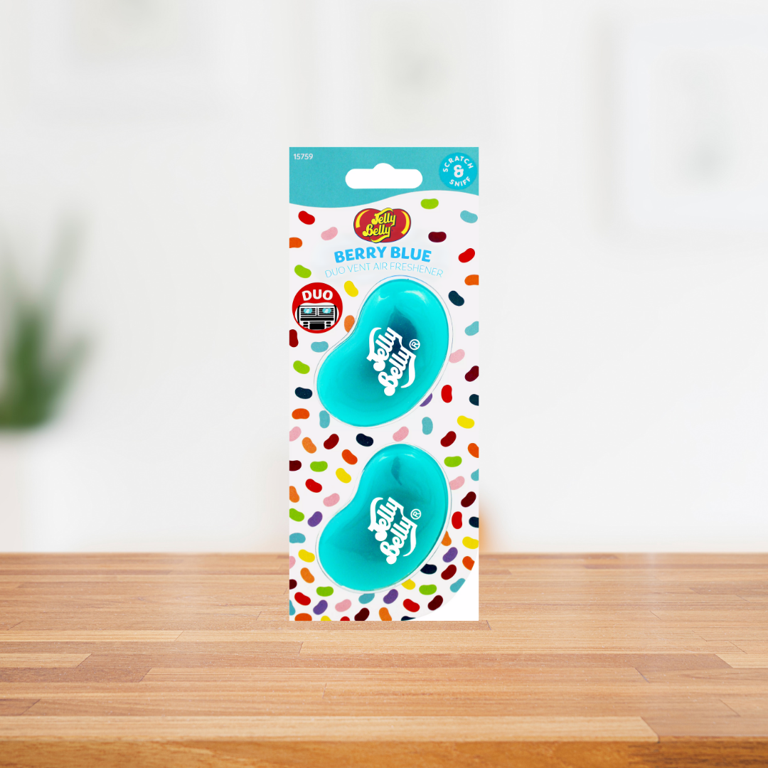 Jelly Bean Car Air Fresheners Twin pack - Berry Blue