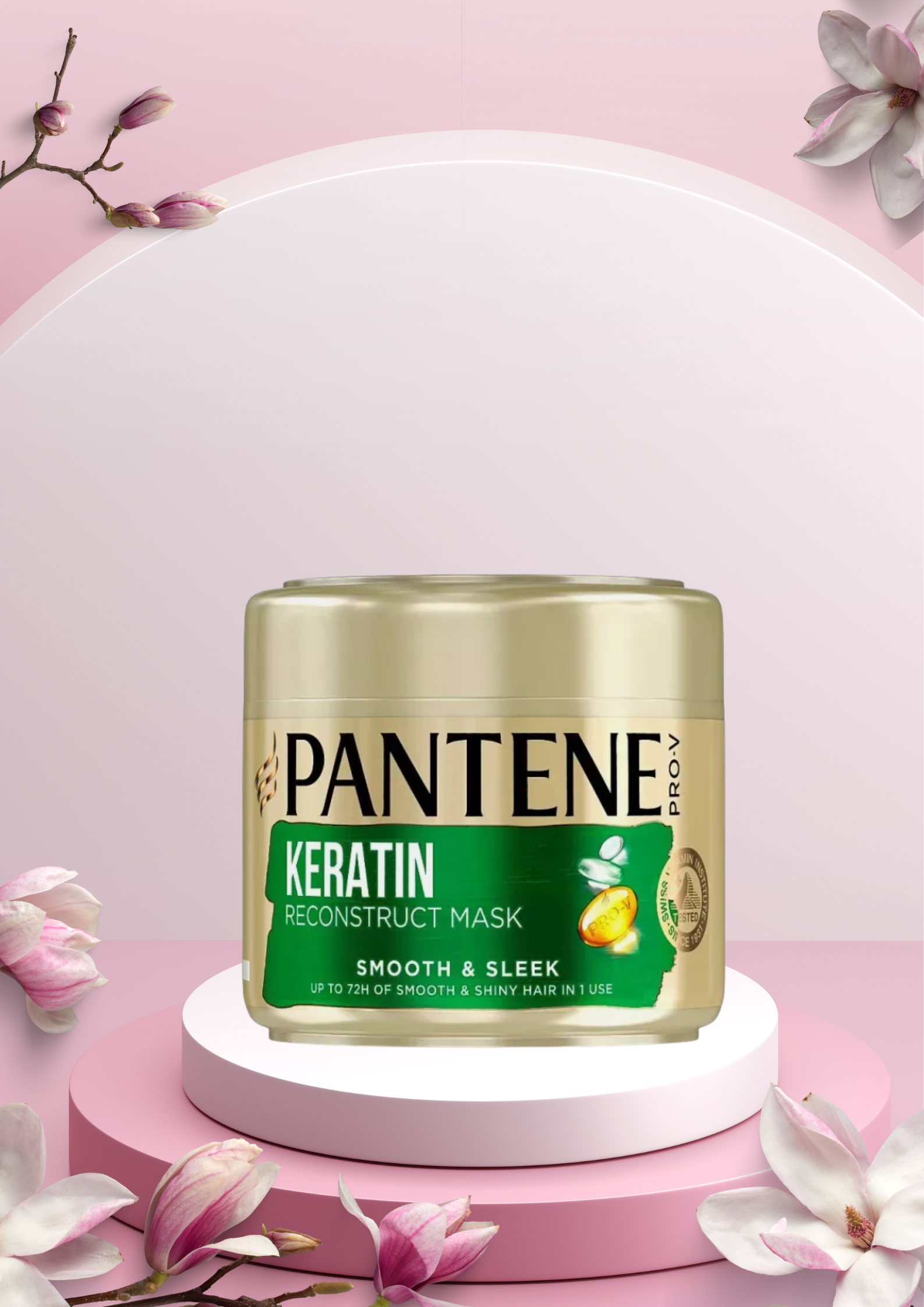 Pantene Smooth & Sleek Keratin Reconstruct Hair Mask - 300ml