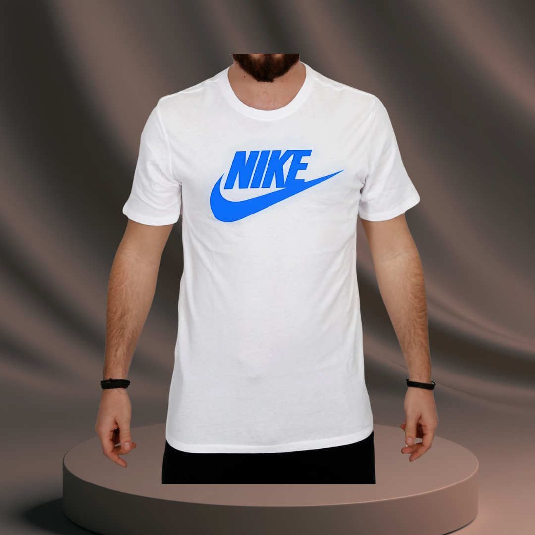 Men's White/Blue Nike T-Shirt